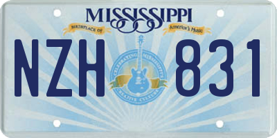 MS license plate NZH831