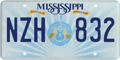 MS license plate NZH832
