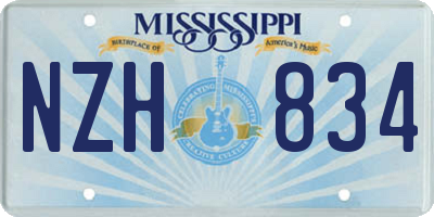 MS license plate NZH834