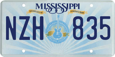 MS license plate NZH835