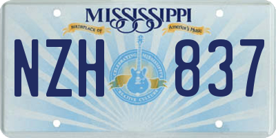 MS license plate NZH837