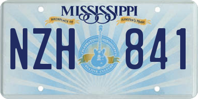 MS license plate NZH841