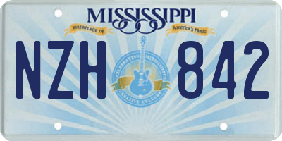 MS license plate NZH842