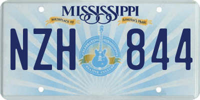 MS license plate NZH844