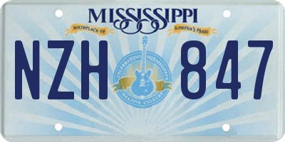 MS license plate NZH847