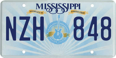 MS license plate NZH848