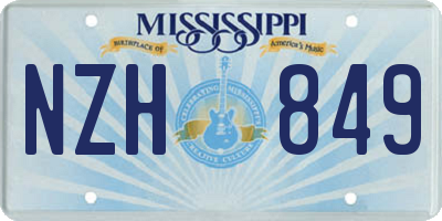 MS license plate NZH849