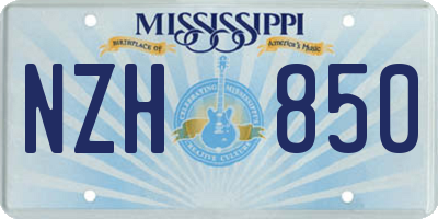 MS license plate NZH850