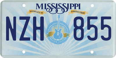 MS license plate NZH855