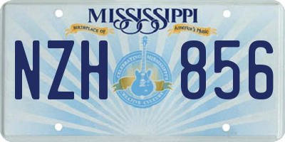 MS license plate NZH856
