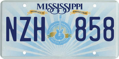 MS license plate NZH858