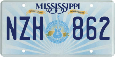 MS license plate NZH862