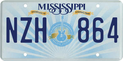 MS license plate NZH864