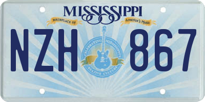 MS license plate NZH867