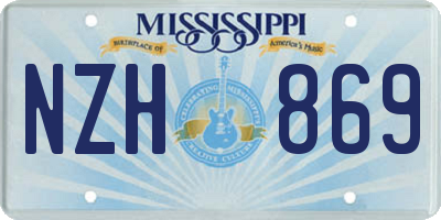 MS license plate NZH869