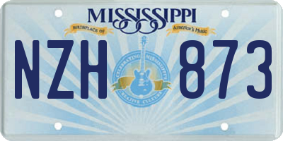 MS license plate NZH873