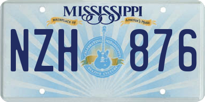 MS license plate NZH876