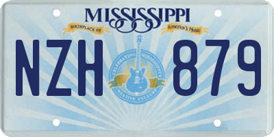 MS license plate NZH879