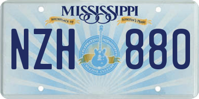 MS license plate NZH880