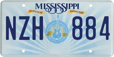 MS license plate NZH884