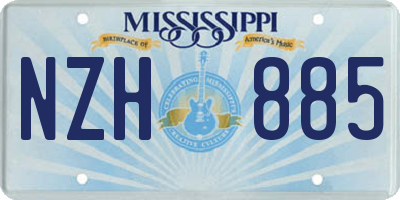 MS license plate NZH885