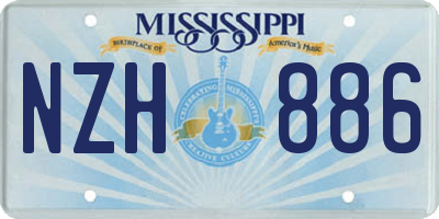 MS license plate NZH886