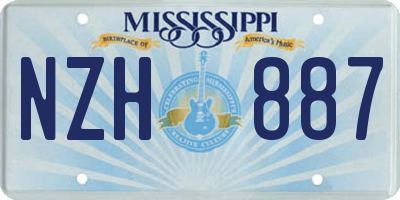 MS license plate NZH887