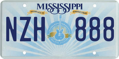 MS license plate NZH888