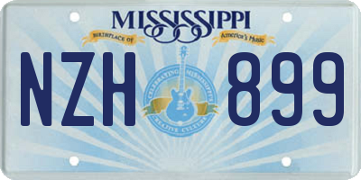 MS license plate NZH899