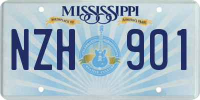 MS license plate NZH901