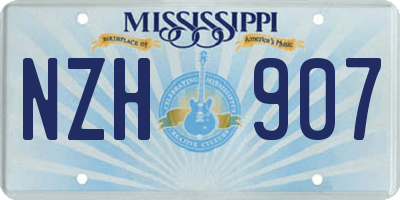 MS license plate NZH907