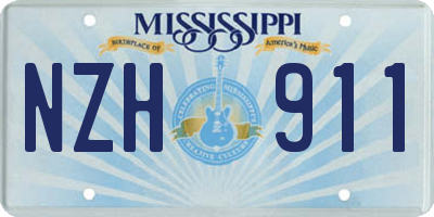 MS license plate NZH911