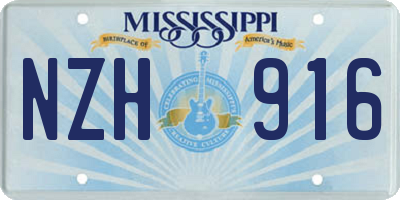 MS license plate NZH916