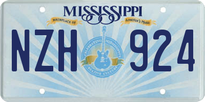 MS license plate NZH924