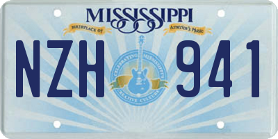 MS license plate NZH941