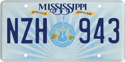 MS license plate NZH943
