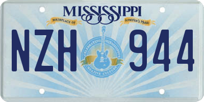 MS license plate NZH944