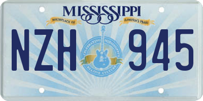 MS license plate NZH945