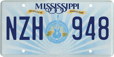 MS license plate NZH948