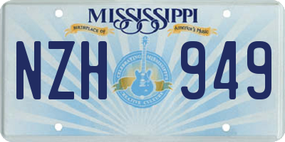 MS license plate NZH949