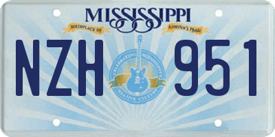 MS license plate NZH951