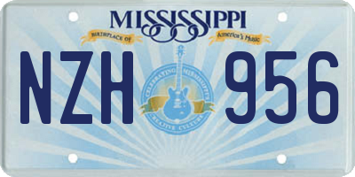 MS license plate NZH956