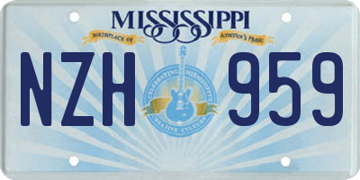MS license plate NZH959
