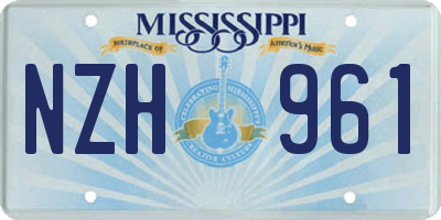 MS license plate NZH961