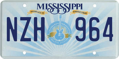 MS license plate NZH964