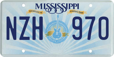 MS license plate NZH970