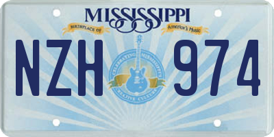 MS license plate NZH974