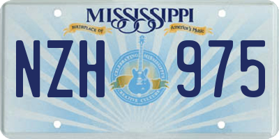 MS license plate NZH975