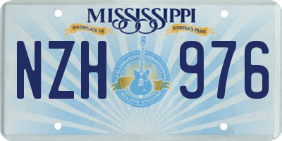 MS license plate NZH976