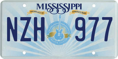 MS license plate NZH977